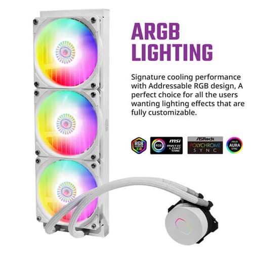 Cooler Master MasterLiquid ML360L ARGB V2 White CPU Liquid Cooler